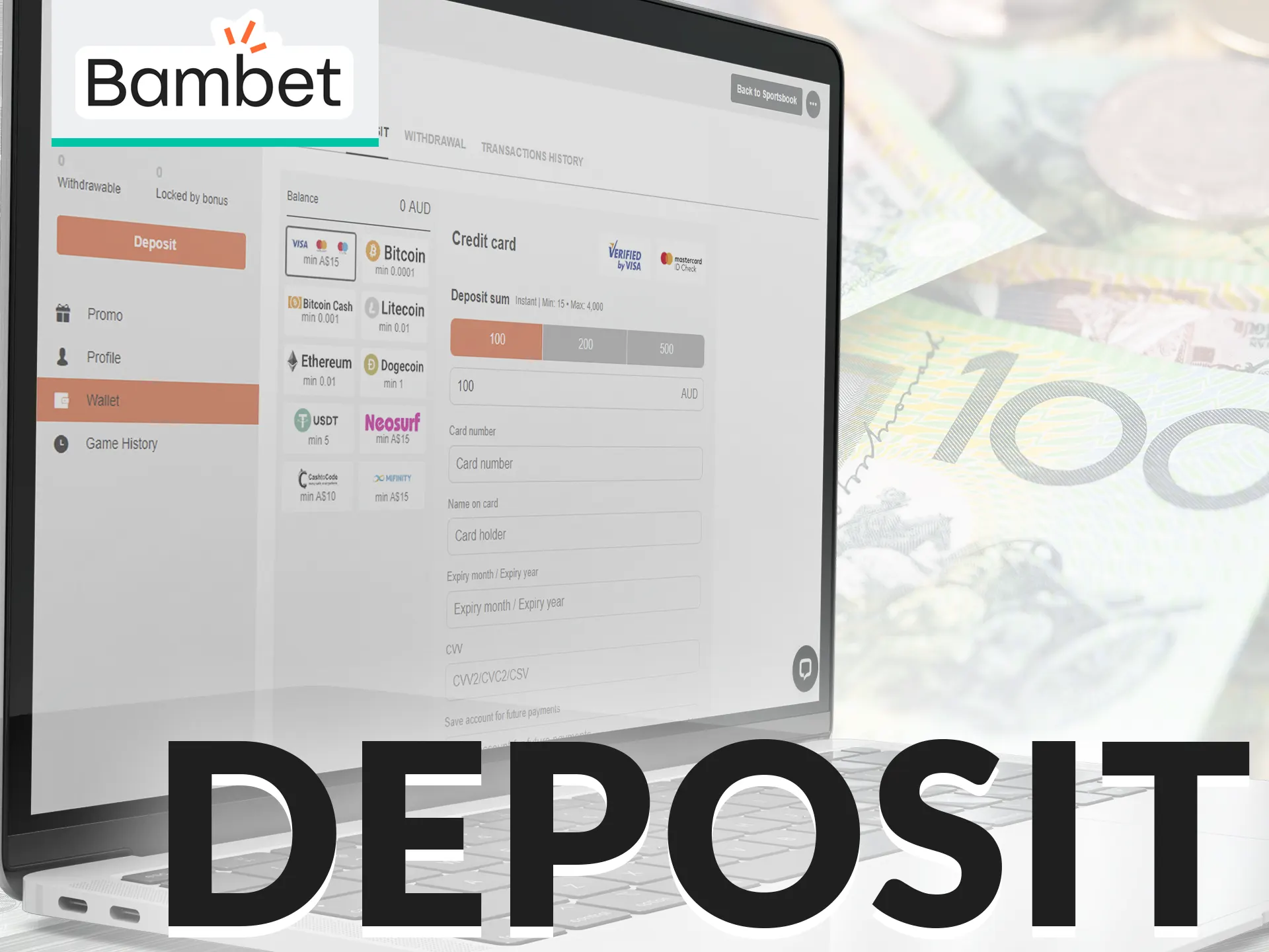 Australia's popular deposit methods include credit/debit cards and wire transfers, ensuring convenience and security.