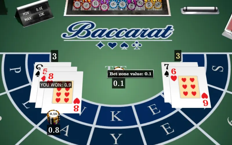 Play the Baccarat from Isoftbet here.